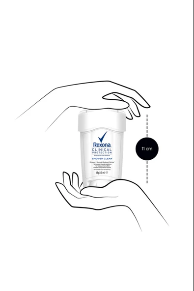 Rexona Clinical Protection Shower Clean 45ml - Resim 5