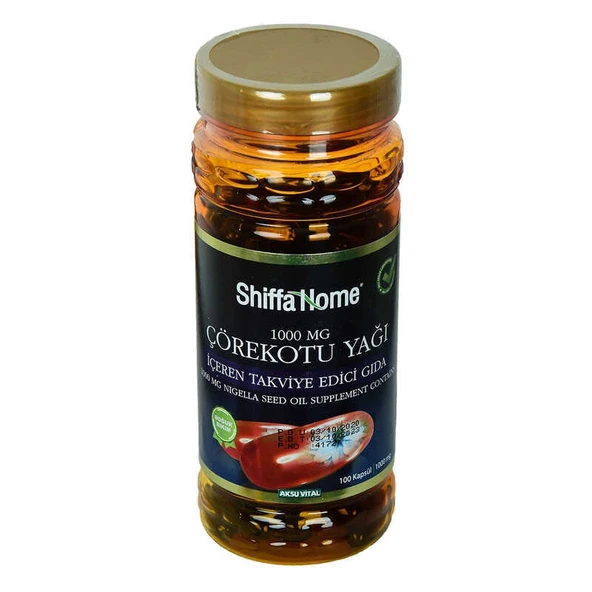 Shiffa Home Çörek Otu Yağı Soğuk Pres 1000 Mg x 100 Kapsül ürün görseli 1