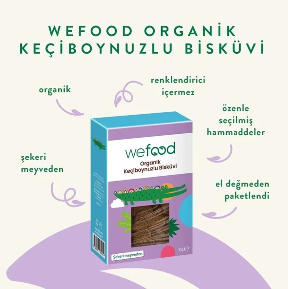 Wefood Organik Kids Keçiboynuzlu Bisküvi 55 Gr ürün görseli 1