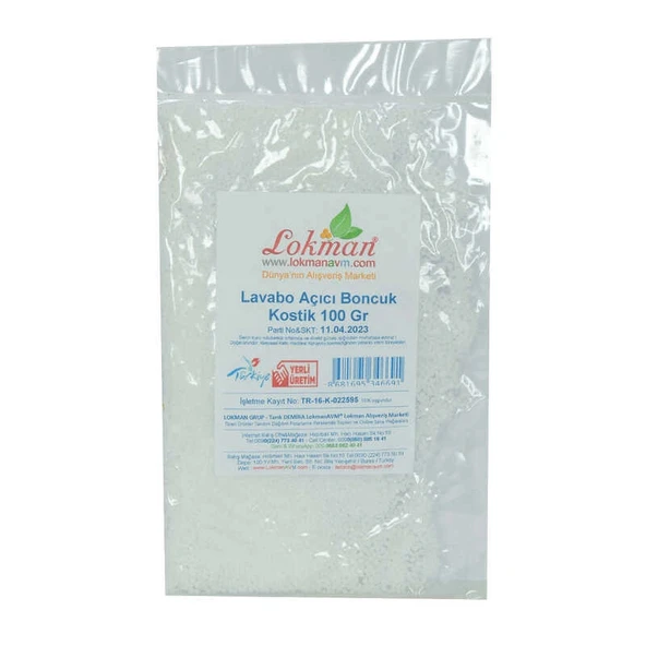 Lavabo Açıcı Boncuk Kostik 100 Gr Paket ürün görseli 1