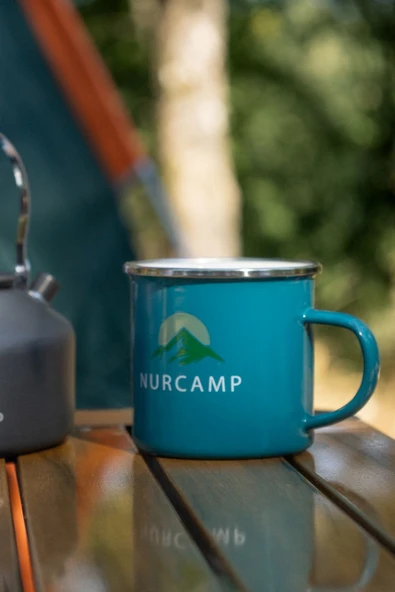 Emaye Kupa 330 ml Yeşil Karavan | NURCAMP - Resim 2