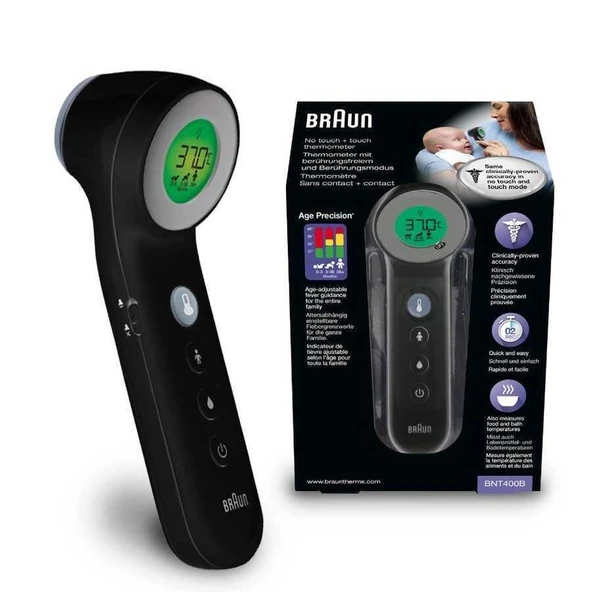 Braun BNT400BWE Black Edition Ateş Ölçer ürün görseli 1