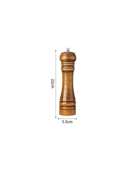 Ahşap Baharat Tuz Öğütücü Değirmen Tuzluk Baharatlık 22 cm ürün görseli 1