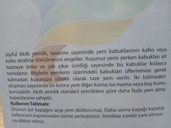 JOYFUL AKILLI YEMLİK 11X10X7 CM - Resim 2