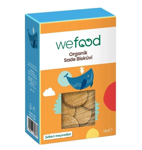 Wefood Organik Kids Sade Bisküvi 50 Gr ürün görseli 1