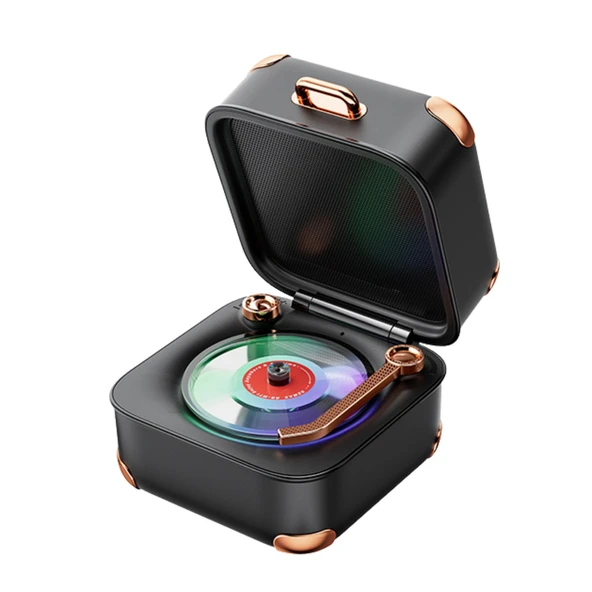 Retro Pikap Tasarımlı RGB Işıklı Mini Bluetooth Hoparlör (Siyah) ürün görseli 1