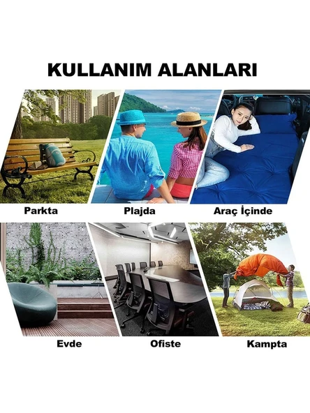 Araç Içi Şişme Yatak Araba + Pompa - Resim 4