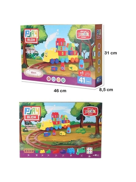 2403 - PLAYBOX 41 PARÇA LEGO TREN SETİ ürün görseli 1