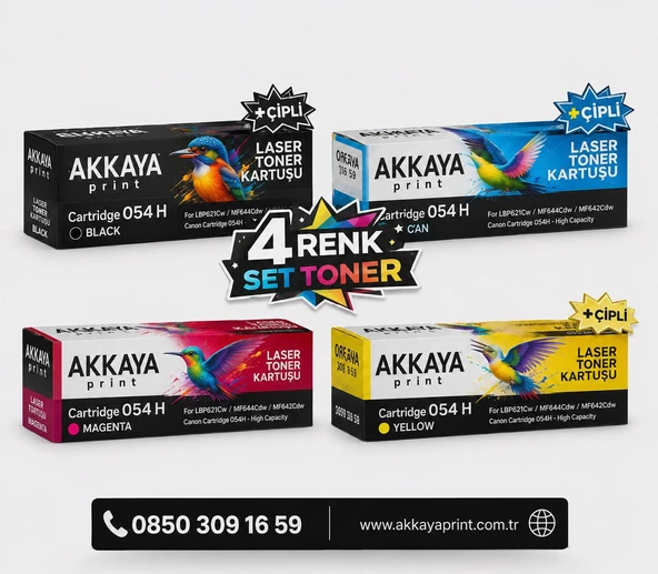 Canon 054H set toner çipli ürün görseli 1