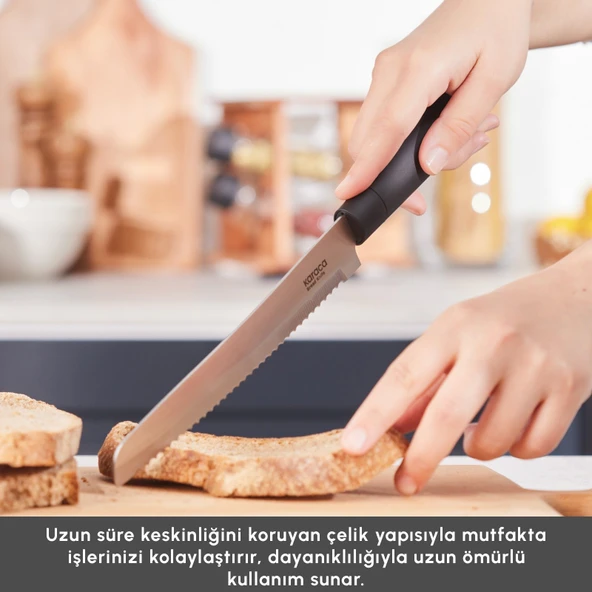 Karaca Roscar Black 6 Parça Bıçak Seti - Resim 3