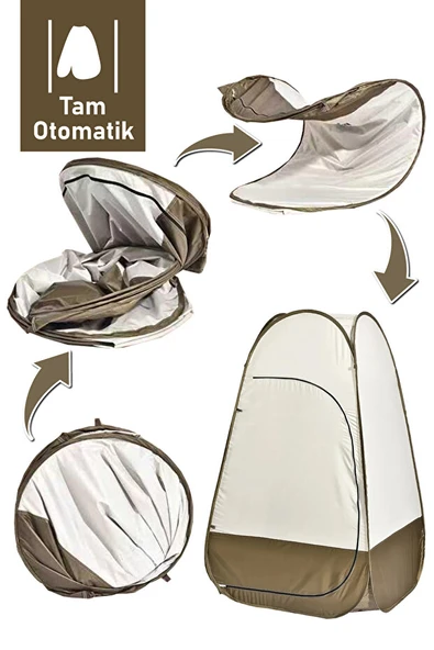 Otomatik Kamp Çadırı -kabin Çadır - Duş / Giyinme / Kamp Tuvalet Çadırı 115x115x190 ürün görseli 1