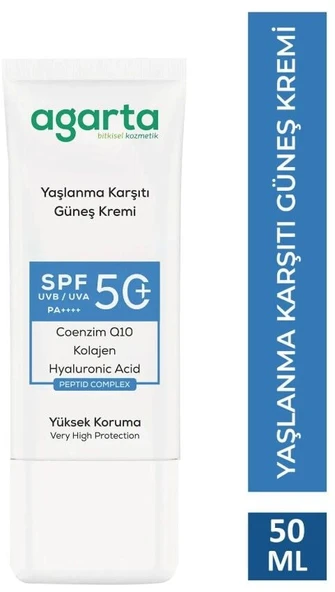 Agarta Doğal Güneş Kremi Yaşlanma Karşıtı 50 SPF 50 ml ürün görseli 1