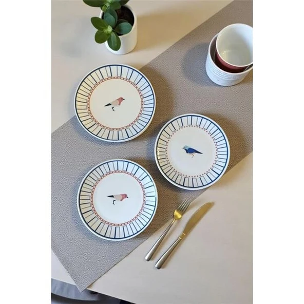 Akayev Porselen Birdy 6'lı Pasta Takımı ürün görseli 1