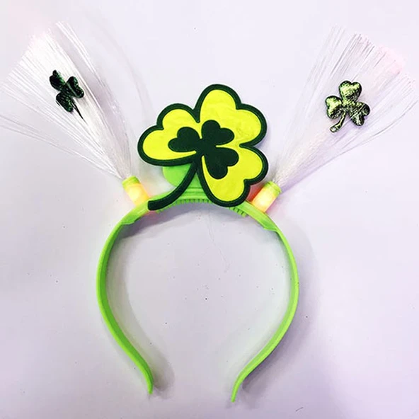 Led Işıklı Yanar Söner Yeşil Renk Oktoberfest Partisi Tacı 25x13 cm ürün görseli 1