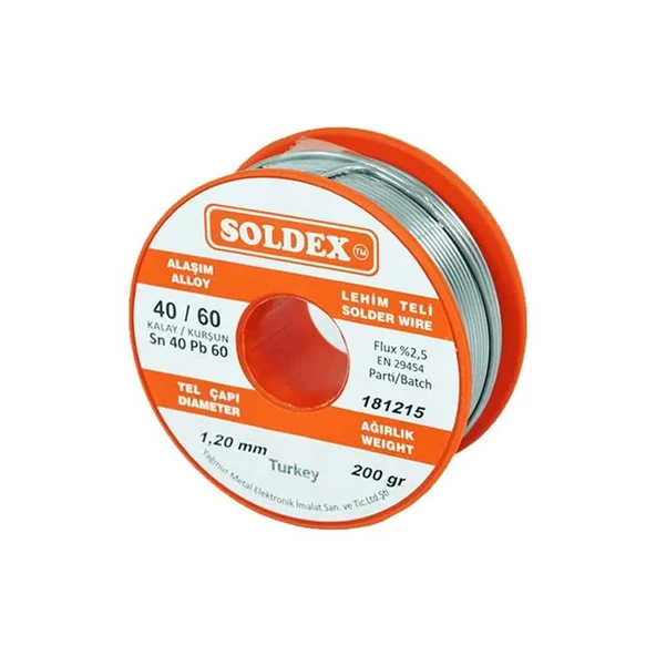 40-60 Lehim Teli 200 Gr 1.6 mm- Sn:40 / Pb:60 ürün görseli 1