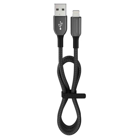 12 Watt 2.4A Usb-A To Lightning 1.2M Hızlı Şarj Kablosu Siyah FC35 ürün görseli 1