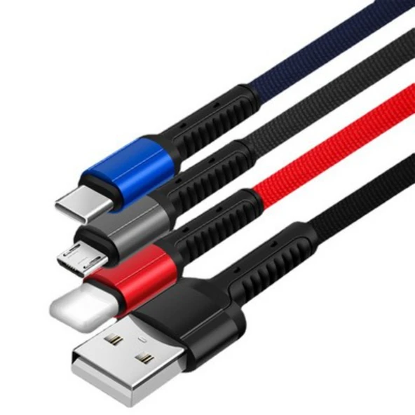Anahtarlık Çoklu Şarj Kablosu 4 Başlıklı - Resim 3