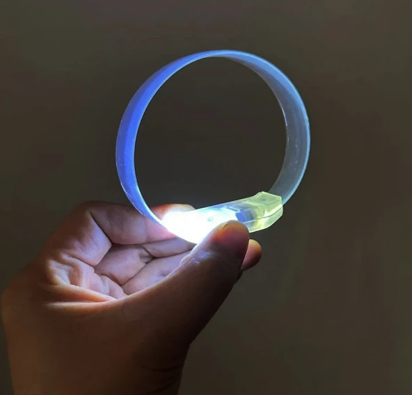 3 Modlu Pilli LED Işıklı Esnek Parti Bilekliği Beyaz ürün görseli 1