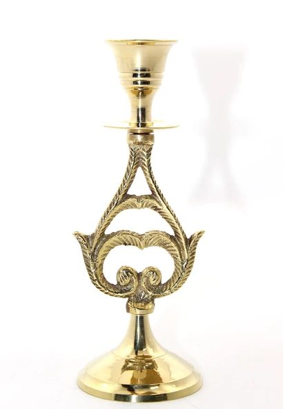Tekli Pirinç Şamdan Model 6 ürün görseli 1