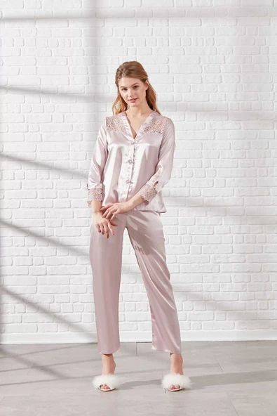 Pierre Cardin 6625 Kısa Gecelikli 6'lı İpek Set ürün görseli 1