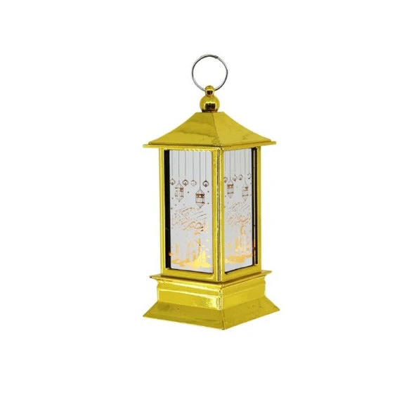 Ramazan Temalı Gold Kare Kubbe LED Lamba - Resim 3