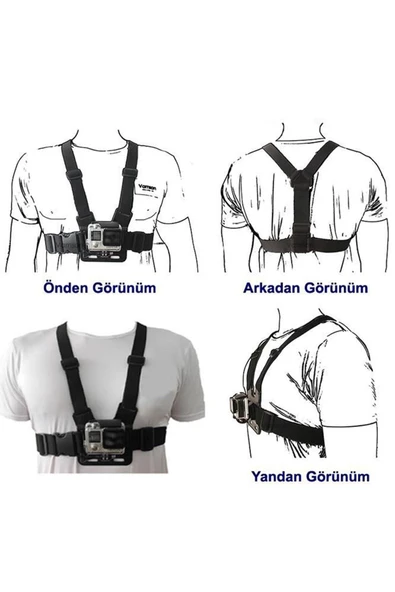 Aksiyon Kamerası Göğüse Sabitleme Kemeri - Resim 4