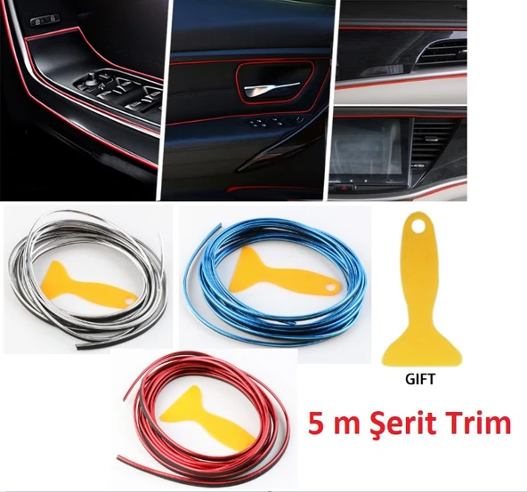 Araba Dekorasyon 5 Metre Şerit Trim ürün görseli 1