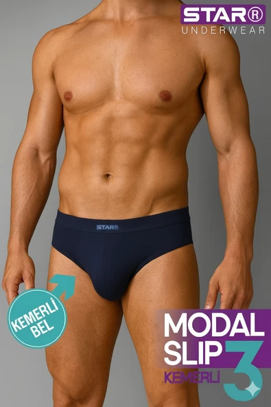 Star 109 Erkek 3'lü Modal Slip ürün görseli 1