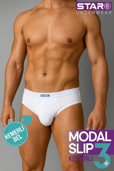 Star 109 Erkek 3'lü Modal Slip ürün görseli 1