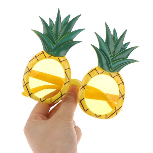Tropikal Hawaii Ananas Şekilli Parti Gözlüğü 9.5 x 14 cm ürün görseli 1