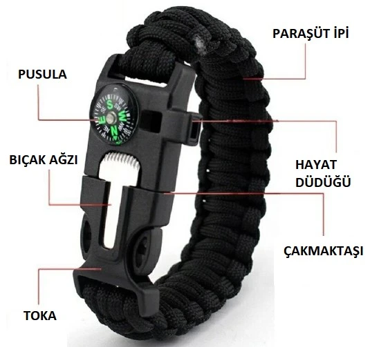 Çok Amaçlı Hayatta Kalma Bilekliği ürün görseli 1