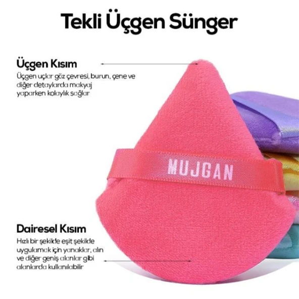 Üçgen Makyaj Süngeri Puf - Resim 2