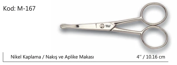 Rose Europe Aplike ve Nakış Makası Kıvrık Küt Uçlu No:4 10,16 CM ürün görseli 1