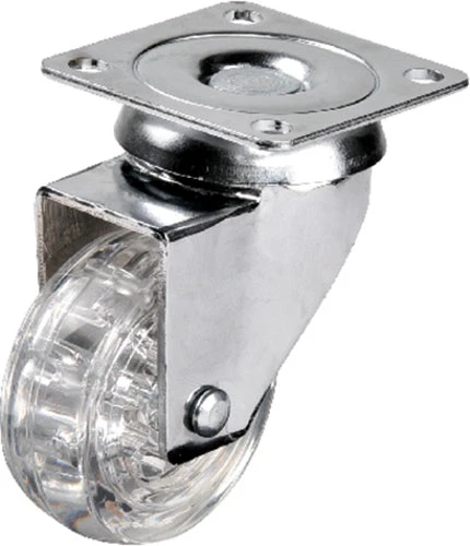 Hts 301 - 50x20 mm Şeffaf Makaralı Tablalı Teker ürün görseli 1