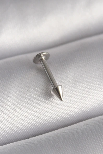 316L Çelik Gümüş Renk Çivi Model Piercing TJ-PR1373 ürün görseli 1