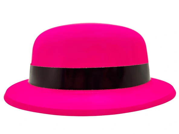 Neon Pembe Uv Parti Şapkası Plastik - Resim 2