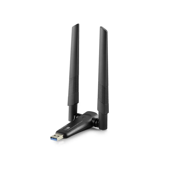 Usb Wıfı Adaptor Ac1200 2.4Ghz&5Ghz Rtl8812Bu Wifi5 Siyah UAC20 ürün görseli 1