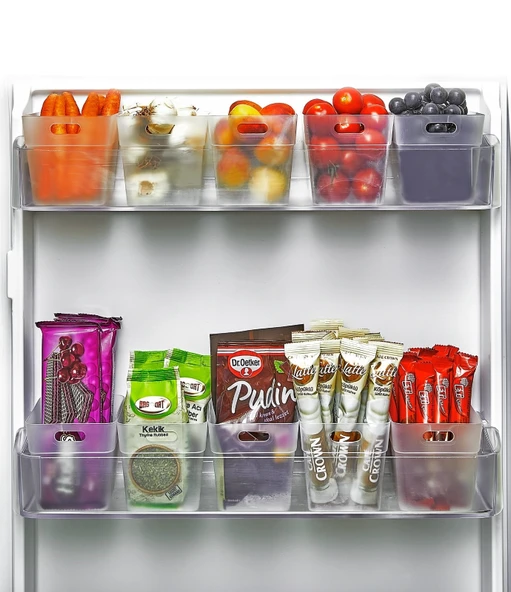 12 Li Buzdolabı İçi Mini Düzenleyici Kutu Organizer - Buzdolabı Kapak Düzenleyici ürün görseli 1