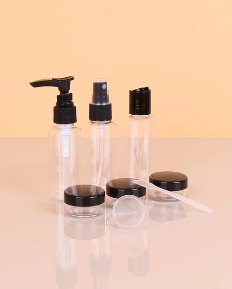 Parfüm Şişesi - Kozmetik Şişesi - 8 Li Seyahat Doldurulabilir Kozmetik Seti ürün görseli 1