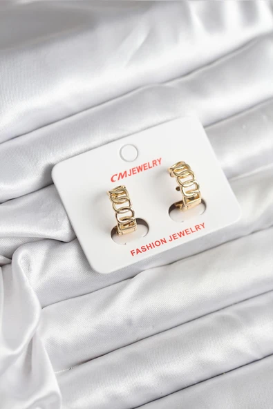 14K Gold Renk Kaplama Samanyolu Model CM Kadın Küpe TJ-BKP11406 ürün görseli 1