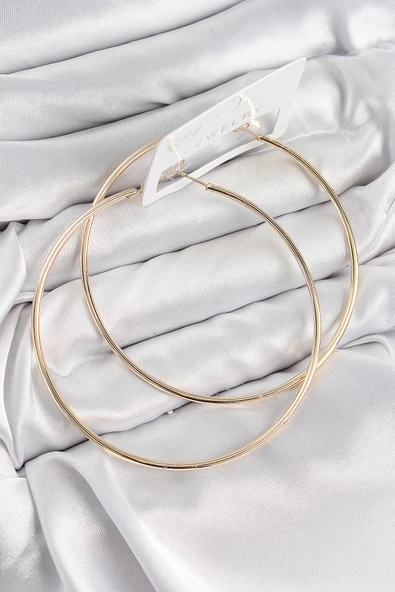 Pirinç Halka Model Gold Renk Kadın Küpe TJ-BKP11037 ürün görseli 1