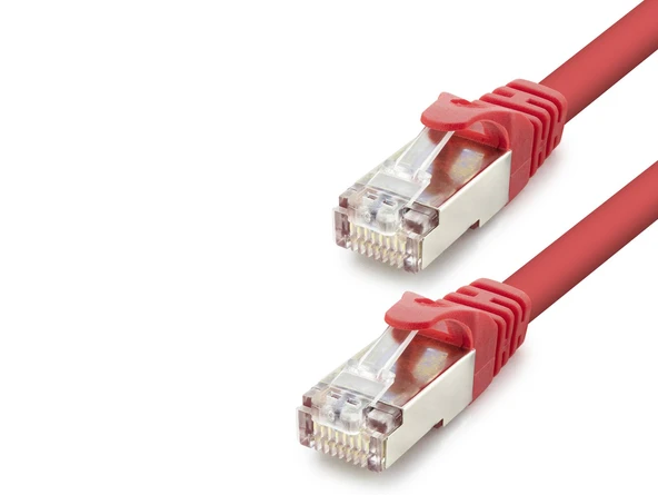 Cat7 Ethernet Patch Kablosu 10 Gbps 600 Mhz 1 M - Kırmızı HDX5107 ürün görseli 1