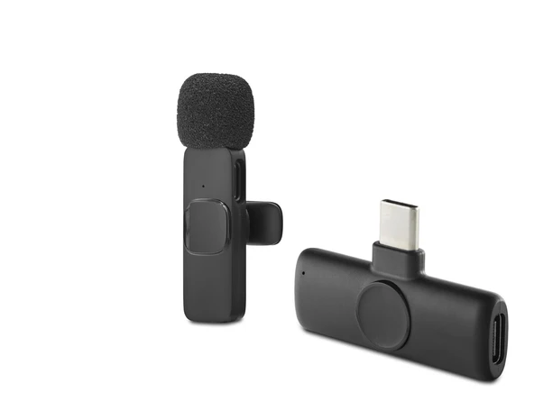 Kablosuz Yaka Mikrofonu Type-c Siyah HDX2785 ürün görseli 1