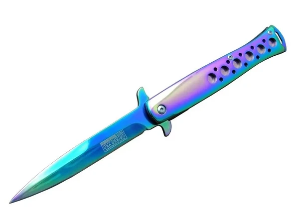 Tac-force 1111-d Titanyum Gökkuşağı Kamp Çakı 23 Cm - Metal Sap, Yarı Otomatik ürün görseli 1