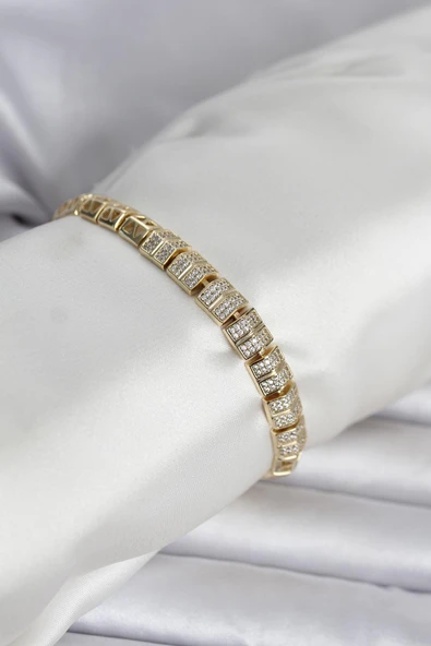 Xuping Zirkon Taşlı Gold Renk Kadın Bileklik TJ-BB8434 ürün görseli 1