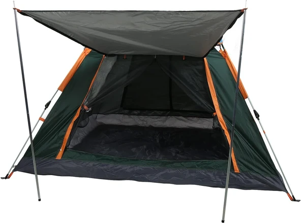 Tam Otomatik Su Ve Rüzgar Geçirmez Gölgelikli Tenteli 6 Kişilik Kamp Çadırı 240*240*155cm ürün görseli 1