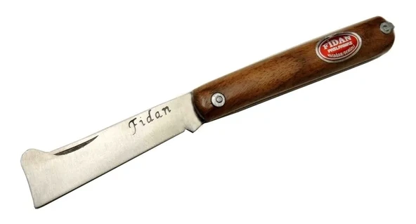 Fidan As 20 Kahverengi Bahçe Aşı Çakısı 18,5cm - Manuel, Ahşap Sap ürün görseli 1
