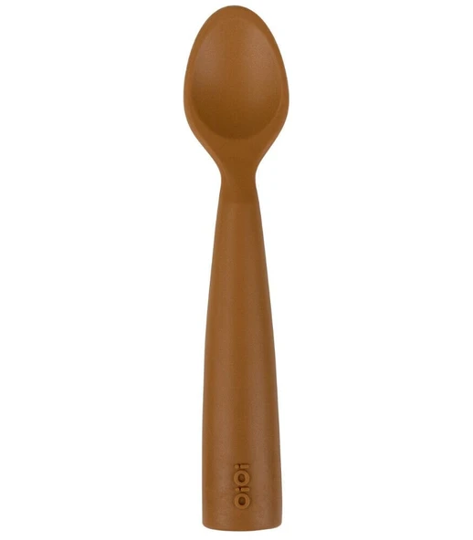 OiOi Nam Nam Silikon Mama Kaşığı Woody Brown ürün görseli 1