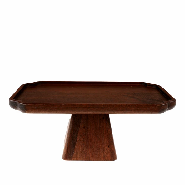 Akayev Ahşap 28x18 cm Ayaklı Sunum Tabağı - Resim 5