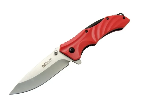 Mtech 4312 Kırmızı Kamp Çakı 20cm - Yarı Otomatik, Kemerlikli ürün görseli 1